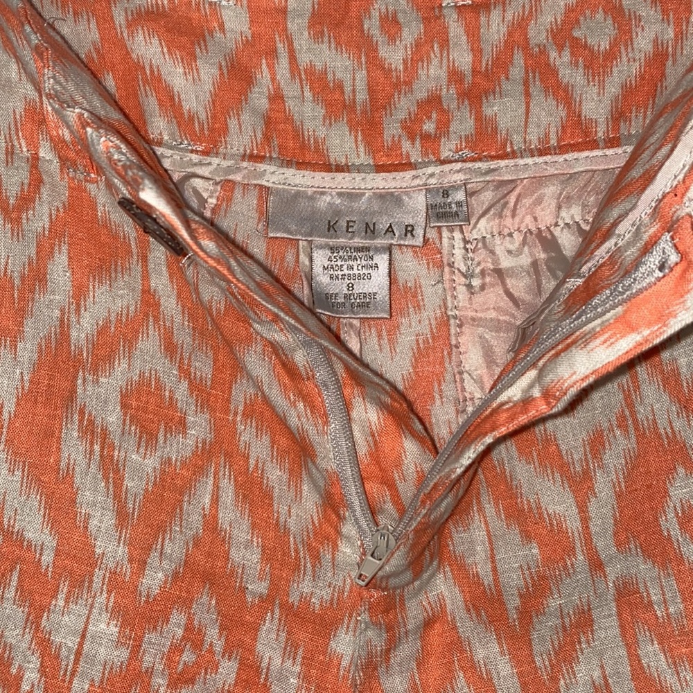 Kenar Fun Geometric Pattern Linen Boho Printed Cu… - image 4